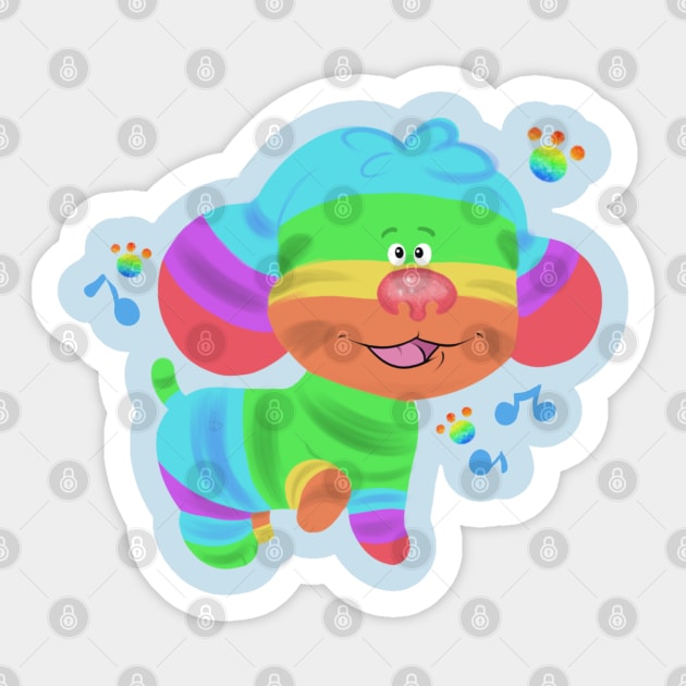 Blues Clues Rainbow Puppy Sticker by AmyNewBlue